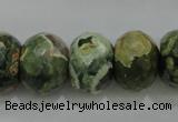 CRH125 15.5 inches 15*20mm faceted rondelle rhyolite gemstone beads