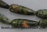 CRH133 15.5 inches 10*30mm faceted teardrop rhyolite gemstone beads