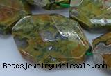 CRH153 15.5 inches 28*40mm - 30*45mm faceted freeform rhyolite beads