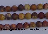 CRH510 15.5 inches 4mm round matte rhyolite gemstone beads