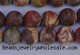 CRH512 15.5 inches 8mm round matte rhyolite gemstone beads