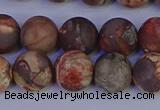 CRH513 15.5 inches 10mm round matte rhyolite gemstone beads