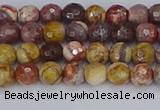 CRH518 15.5 inches 4mm faceted round rhyolite gemstone beads