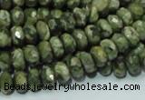 CRH52 15.5 inches 5*8mm faceted rondelle rhyolite beads wholesale