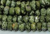 CRH53 15.5 inches 6*10mm faceted rondelle rhyolite beads wholesale