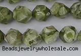 CRH536 15.5 inches 8mm faceted nuggets rhyolite gemstone beads