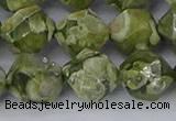 CRH538 15.5 inches 12mm faceted nuggets rhyolite gemstone beads