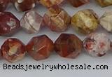 CRH548 15.5 inches 8mm faceted nuggets rhyolite gemstone beads