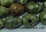 CRH65 15.5 inches 15*20mm faceted teardrop rhyolite beads wholesale