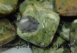 CRH76 15.5 inches 25*25mm faceted rhombic rhyolite beads wholesale