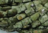 CRH78 15.5 inches 10*14mm faceted rectangle rhyolite beads wholesale