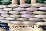 CRI145 15.5 inches 10*30mm faceted rice phosphosiderite beads