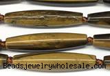 CRI171 15 inches 10*45mm rice yellow tiger eye beads