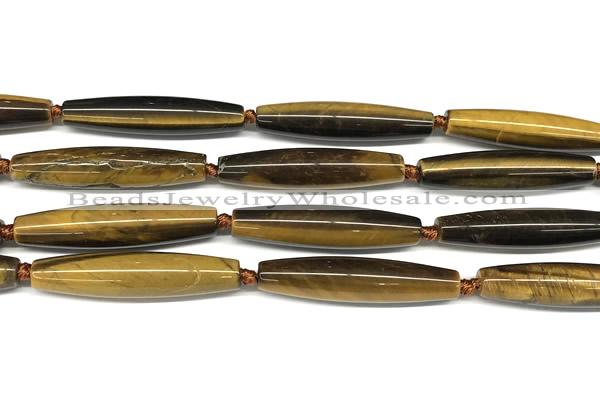 CRI171 15 inches 10*45mm rice yellow tiger eye beads