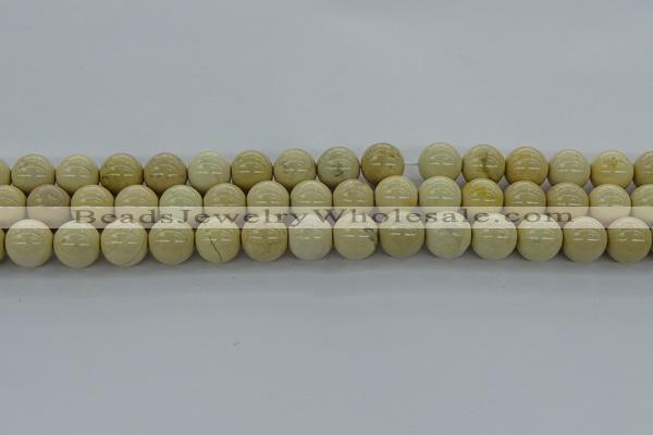 CRI204 15.5 inches 12mm round riverstone beads wholesale