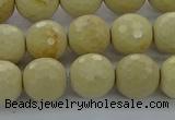 CRI215 15.5 inches 14mm faceted round riverstone beads wholesale