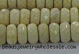 CRI223 15.5 inches 8*12mm faceted rondelle riverstone beads