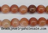 CRJ202 15.5 inches 10mm round natural red jade gemstone beads