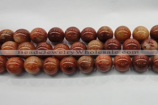 CRJ507 15.5 inches 18mm round red jade gemstone beads