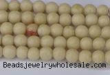 CRJ600 15.5 inches 4mm round white fossil jasper beads wholesale