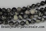 CRO10 15.5 inches 6mm round black water jasper beads wholesale