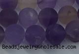 CRO1013 15.5 inches 10mm round matte amethyst gemstone beads