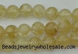 CRO1021 15.5 inches 6mm round yellow watermelon quartz beads