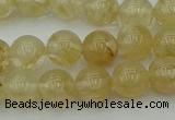 CRO1022 15.5 inches 8mm round yellow watermelon quartz beads