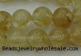 CRO1023 15.5 inches 10mm round yellow watermelon quartz beads