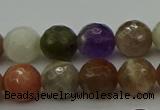 CRO1044 15.5 inches 12mm faceted round mixed gemstone beads