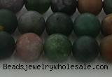 CRO1083 15.5 inches 10mm round matte Indian agate beads wholesale