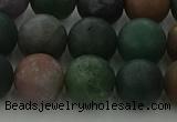 CRO1084 15.5 inches 12mm round matte Indian agate beads wholesale