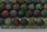 CRO1110 15.5 inches 4mm round ruby apatrite beads wholesale