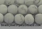 CRO1143 15.5 inches 10mm round matte white howlite beads