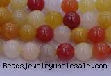 CRO1161 15.5 inches 6mm round golden silk jade beads wholesale