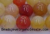 CRO1165 15.5 inches 14mm round golden silk jade beads wholesale