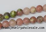 CRO123 15.5 inches 8mm round rhodochrosite gemstone beads wholesale