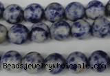 CRO125 15.5 inches 10mm round blue spot gemstone beads wholesale