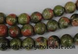 CRO131 15.5 inches 8mm round unakite gemstone beads wholesale