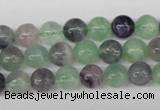 CRO136 15.5 inches 8mm round fluorite gemstone beads wholesale