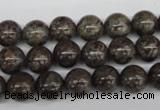 CRO139 15.5 inches 8mm round Chinese snowflake obsidian beads wholesale