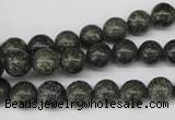 CRO140 15.5 inches 8mm round green lace gemstone beads wholesale