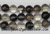 CRO160 15.5 inches 8mm round watermelon black beads wholesale