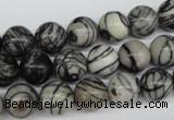 CRO188 15.5 inches 10mm round black water jasper beads wholesale