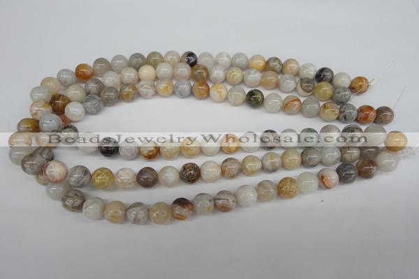 CRO199 15.5 inches 10mm round bamboo leaf agate beads wholesale