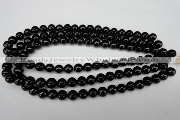 CRO203 15.5 inches 10mm round black agate beads wholesale