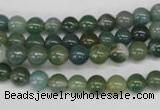 CRO22 15.5 inches 6mm round moss agate gemstone beads wholesale