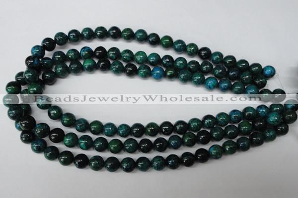 CRO223 15.5 inches 10mm round dyed chrysocolla beads wholesale