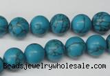 CRO226 15.5 inches 10mm round synthetic turquoise beads wholesale