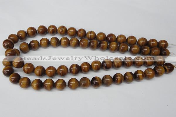 CRO299 15.5 inches 12mm round yellow tiger eye beads wholesale